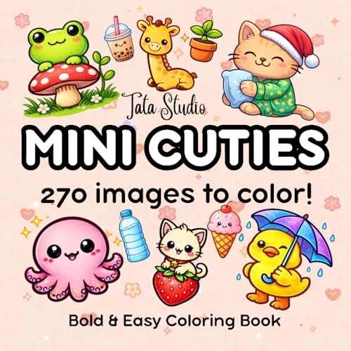 Mini Cuties: A Collection of Tiny Cute Designs to Color – Easy and Fun Pages for Relaxation, Self-Care, Crafting, and Gift-Making (Cozy Days Coloring) image 2