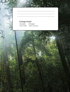 Composition Notebook College Ruled: 200 page composition notebook for school college ruled Nature forest design