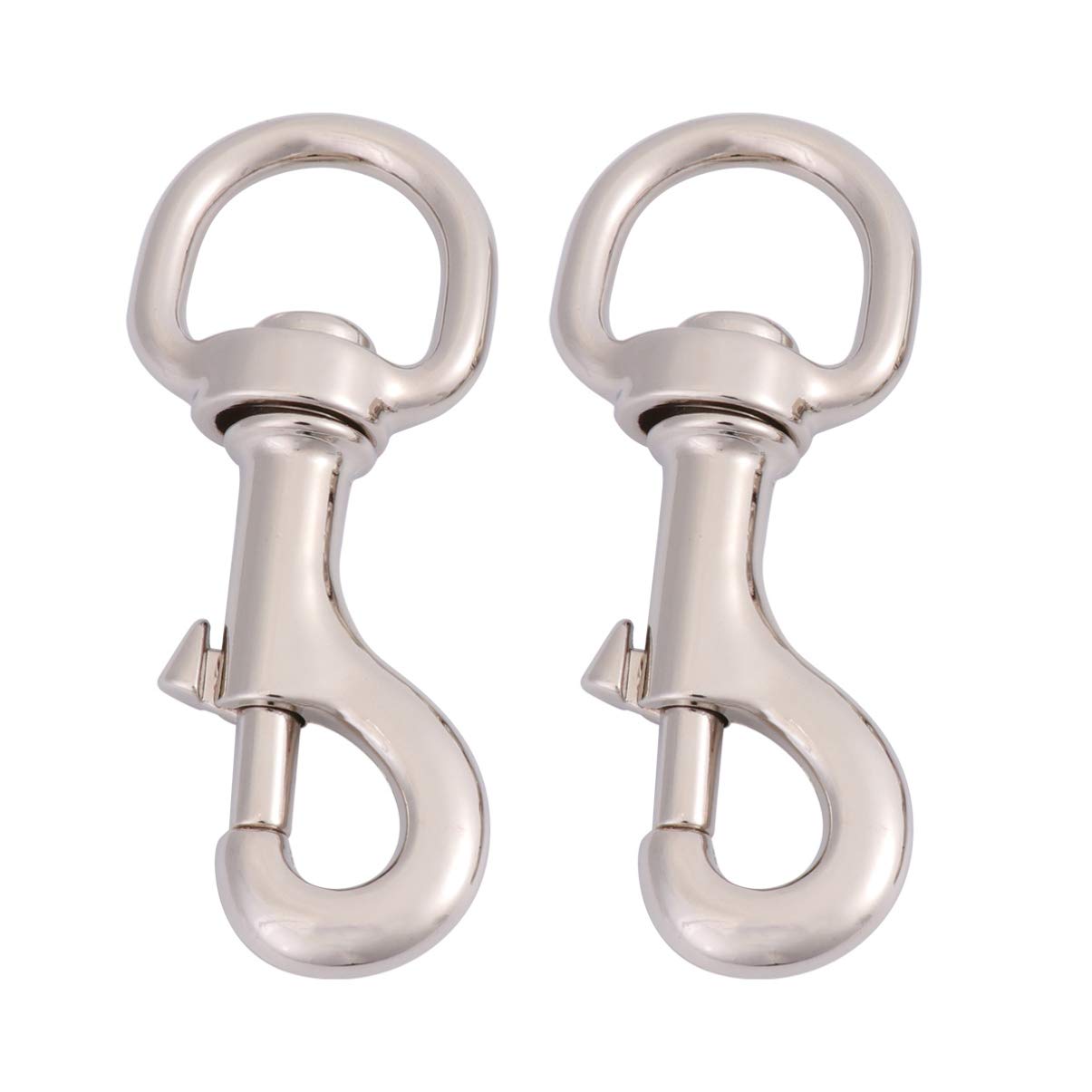 POPETPOP 2pcs Pet Collar Hooks Swivel Joints Traction Rope Connectors for Dogs and Cats Easy Use Accessories White for Outdoor Activities