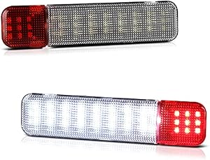 For Chevy GMC C/K Silverado Sierra 1500 2500 3500 Pickup Suburban Tahoe Avalanche Yukon XL Cadillac Escalade Hummer H2 Full LED White & Red Interior Side Door Panel Lights Courtesy Reflector Lamps Set