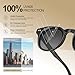 CARFIA Retro Polarized Sunglasses for Men Women UV400 Protection Acetate Small Square Fashion Driving Glasses