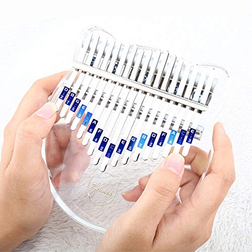 Dyna-Living Kalimba Instrument, Bula Kalimba 17 clés Transparent Acrylique Daumenklavier pour enfants adultes débutants - Les Beatles, Paul McCartney, John Lennon, RIngo Starr, George Harrison Dyna-Living Kalimba Instrument, Bula Kalimba 17 clés Transparent Acrylique Daumenklavier pour enfants adultes débutants