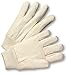 12 Pair Cotton 10oz Canvas Gloves, Knit Wrist, Size Large