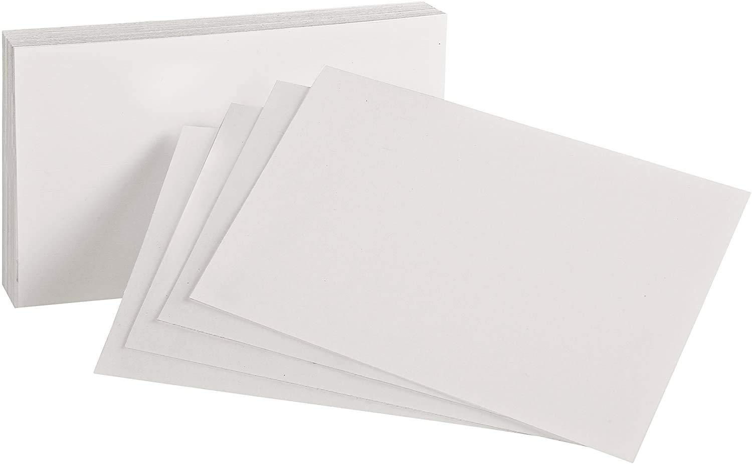 Accuprints Unruled Plain Index Flash Cards, 3 x 5 Inch, 200 GSM Card, White, Pack of 250