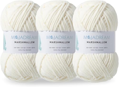 Amigurumi Hilo de felpilla de 3.5 oz para mantas Amigurumi hilo de terciopelo suave para bebé, tejido y ganchillo, voluminoso hilo 5#, 3 madejas de