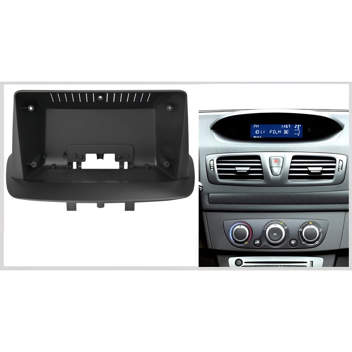 sound-way Kit Montaje Autoradio, Marco 9 Pulgadas Radio para Coche, Adaptador Compatible con Renault Megane 2008-2015 / Fluence 2009-2017