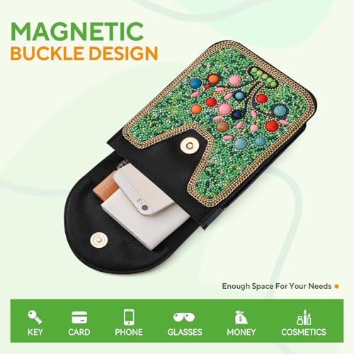 Small Beaded Crossbody Bag for Women, Boho Cell Phone Shoulder Purse Wallet with Handcrafted Colorful Beads4