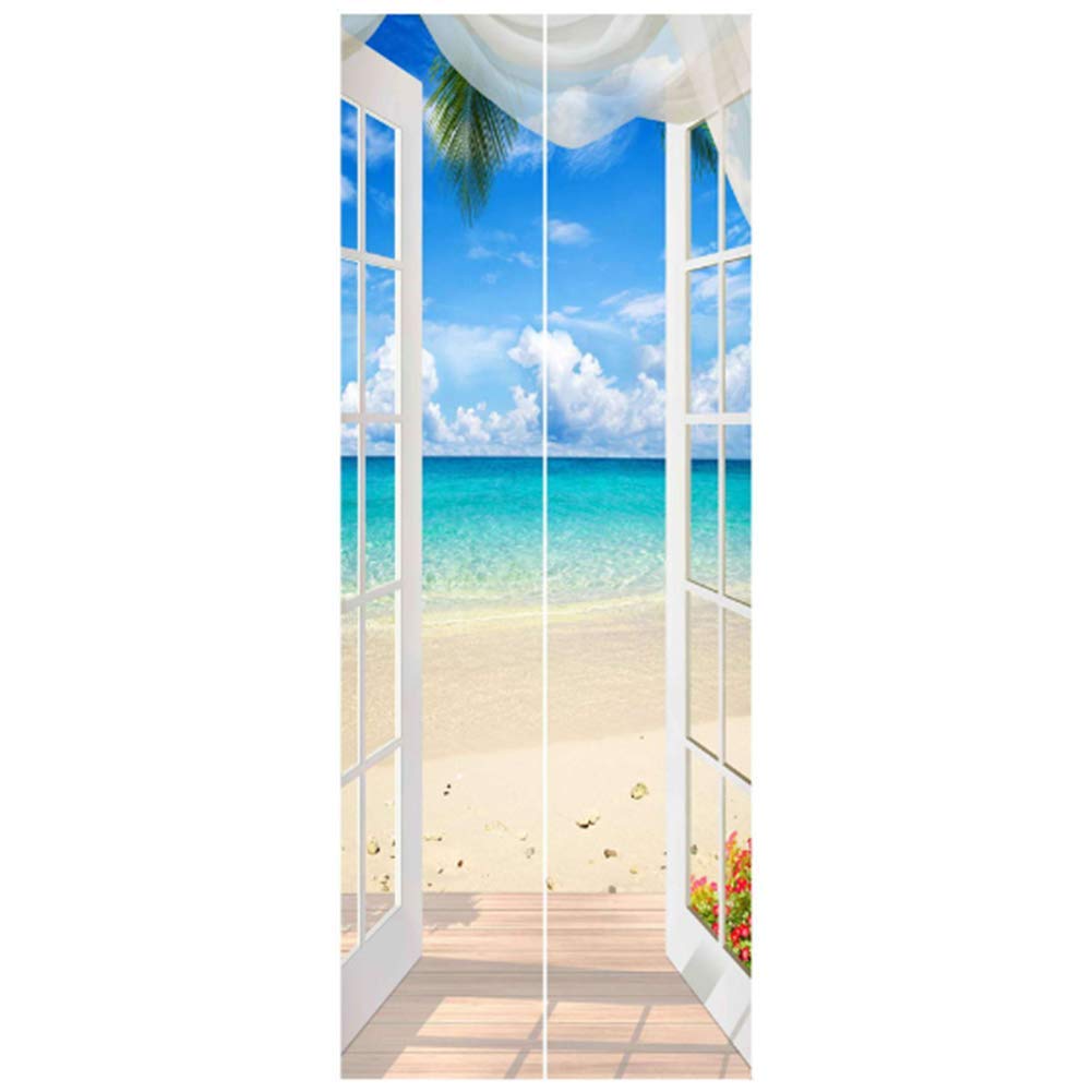 Sticker porte effet 3D pour relooker une vieille porte de chambre