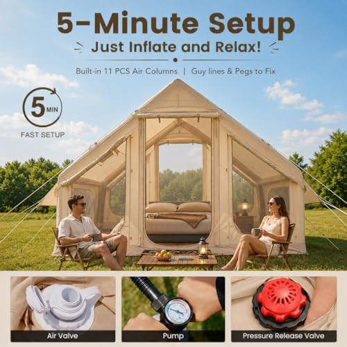 Carpa Inflable para Camping para 4-6 Personas miniatura 2