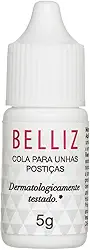 Cola para Unhas Postiças com Pincel, Belliz, Incolor