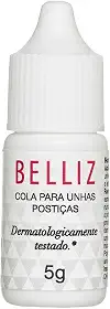 Cola para Unhas Postiças com Pincel, Belliz, Incolor