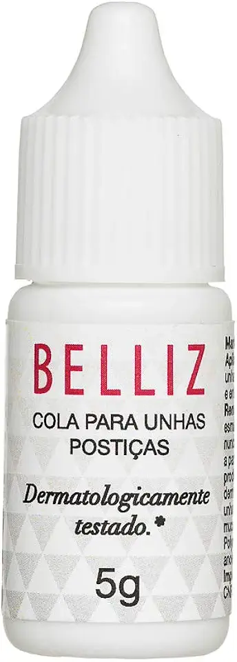 Cola para Unhas Postiças com Pincel, Belliz, Incolor