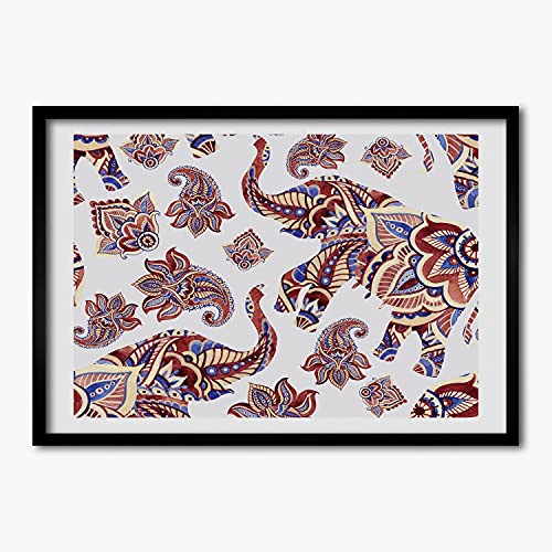 Tableau décoratif moderne 70x50 cm Tulup motif ornements pour sublimer le salon