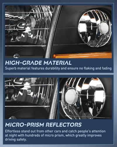 Image of Nilight Headlight Assembly Compatible with Ford F-150 Expedition 1997-2003