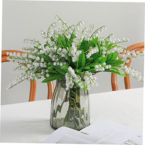 Yardenfun 12Pcs Plant Decor Faux Plant Decor Orchid Artificial Flowers Fake Lily Flower Flowers Artificial Wedding Faux Flower Plastic Flower Bouquet Flower Arrangement Silk Cloth Bellflower #TOP5