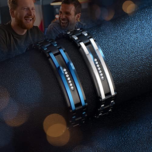 Men's Bracelet Two-Color Diamond Hip-hop Jewelry Gift Birthday Jewelry Gift Husband Boyfriend4