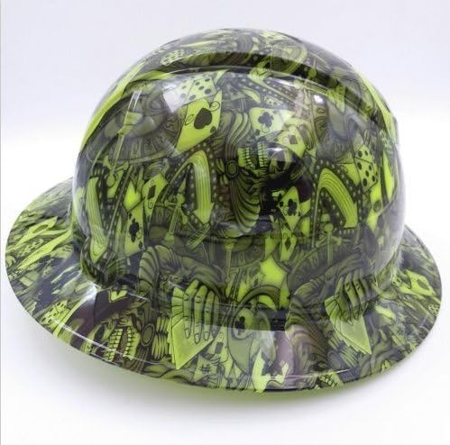 Wet Works Imaging Customized Pyramex Full Brim Green Dealers ChoiceHard Hat with Ratcheting Suspension