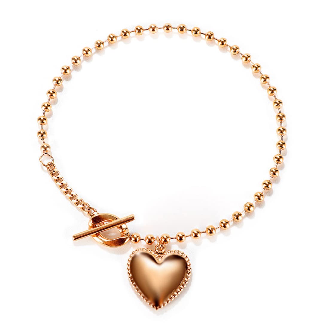 Yellow Chimes Bracelet for Women and Girls Rose Gold Bracelets for Women and Girls | Western Style Stainless Steel Heart Charm Chain Bracelet | Birthday Gifts For Women Valentine Gift for Girls (B09NY9Y4WC) Amazon Price History, Amazon Price Tracker