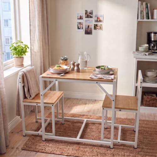 FFO 2 Seater Dining Table Set for Home, Compact Space Saving Dini...