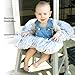 The Peanutshell Shopping Cart Cover for Baby, High Chair Cover for Restaurant Seat, Grocery Cart Cover for Baby Girl and Boy, Cotton Buggy Covers for Babies, Toddler Shopping Cart Cover, Neutral Grey