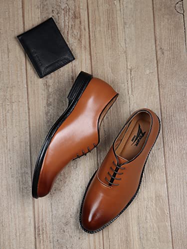 Image of Zixer Synthetic Leather Mens Formal Shoes || Office Formal Shoes Men Stylish|| Formal Shoes for Men Patent Leather Lace Up Party Formal Shoe