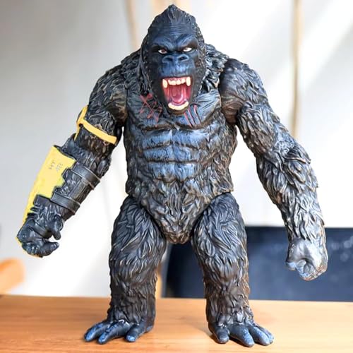Image of FUNFOB Gorilla King Kong Action Figure Height -17cm Collectible PVC Multicolour | Kong Yellow with Band