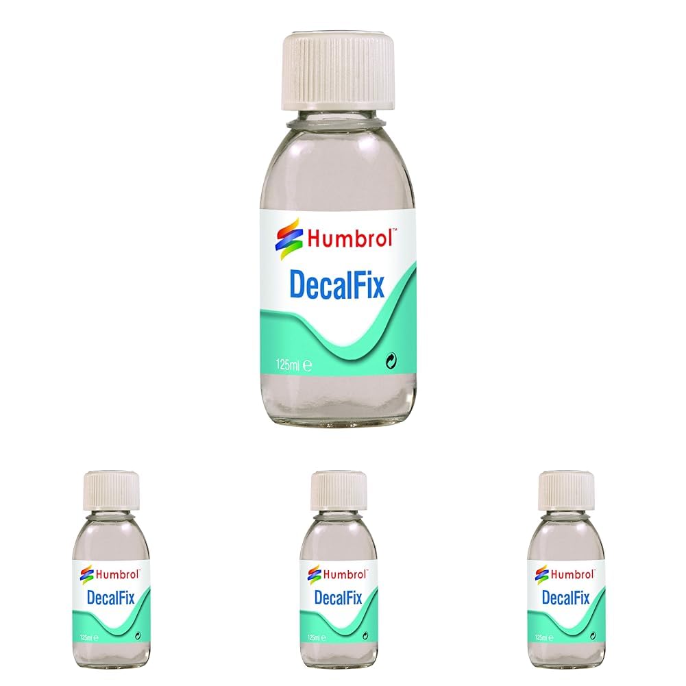 Humbrol AC7432 Decalfix, 4.5 x 4.5 x 11.5 cm (Pack of 4)