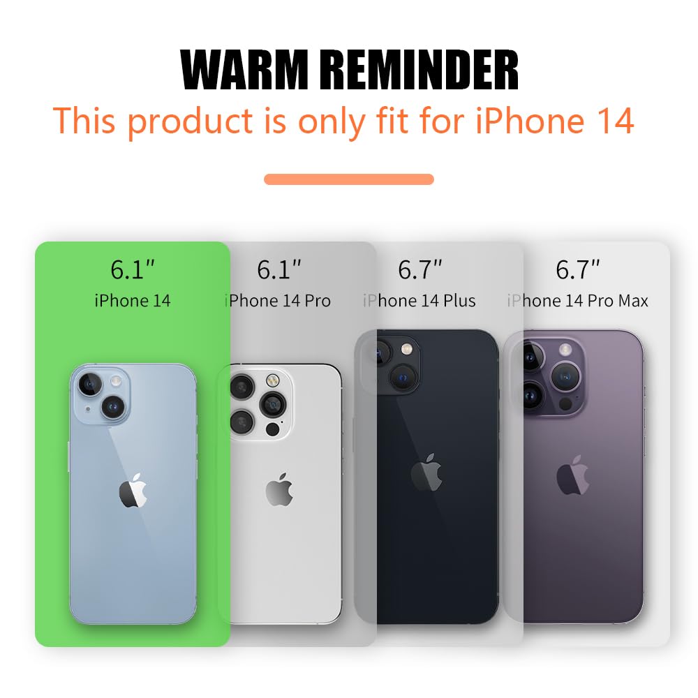 BAHOND [Upgraded] Battery Case for iPhone 14, 5000mAh Rechargeable Extended Battery Charging/Charger Case, Add 100% Extra Juice, Support Wire Headphones (6.1 inch) Black