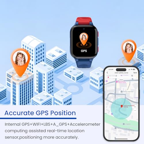 Image of K9 Kids Smart Watch with GPS Tracker, Video & Voice Call, SOS, WiFi, IP68 Waterproof, AI Smart Features, Parental Control Phone Watch for Boys Girls Age 3-12 (SIM Card Included)