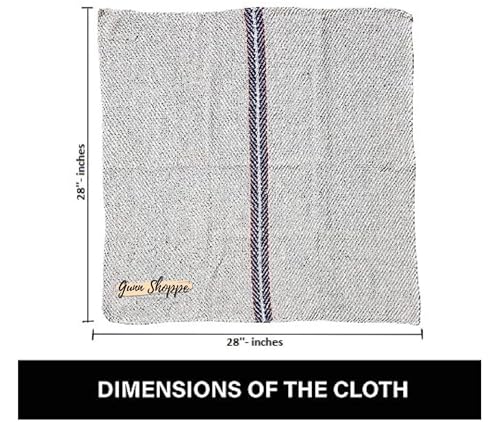 Image of Large Cotton Floor Cleaning Cloth 28x28 Inch Pack of 2 | Super Absorbent Reusable Pocha for Wet & Dry Mopping | Heavy Duty Big Size Mop Cloth for Home, Office & Showroom (28 x 28-2PC)