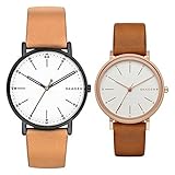 [スカーゲン]SKAGEN ペアウォッチ シグネチャー ハルド ダークブラウン ブラウン レザー SKW6352SKW2488 腕時計 [並行輸入品]
