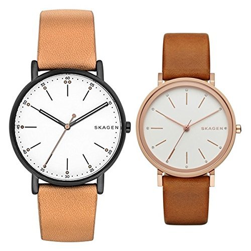 [�X�J�[�Q��]SKAGEN �y�A�E�H�b�` �V�O�l�`���[ �n���h �_�[�N�u���E�� �u���E�� ���U�[ SKW6352SKW2488 �r���v [���s�A���i]
