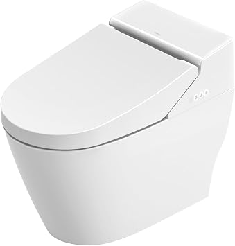 DAX VOVO One-Piece Ceramic Toilet with UV LED Sterilization and Heated Seat, White