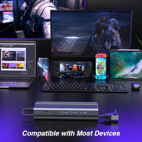 Docking station USB C pour Switch et Steam Deck sur TV de salon - 2