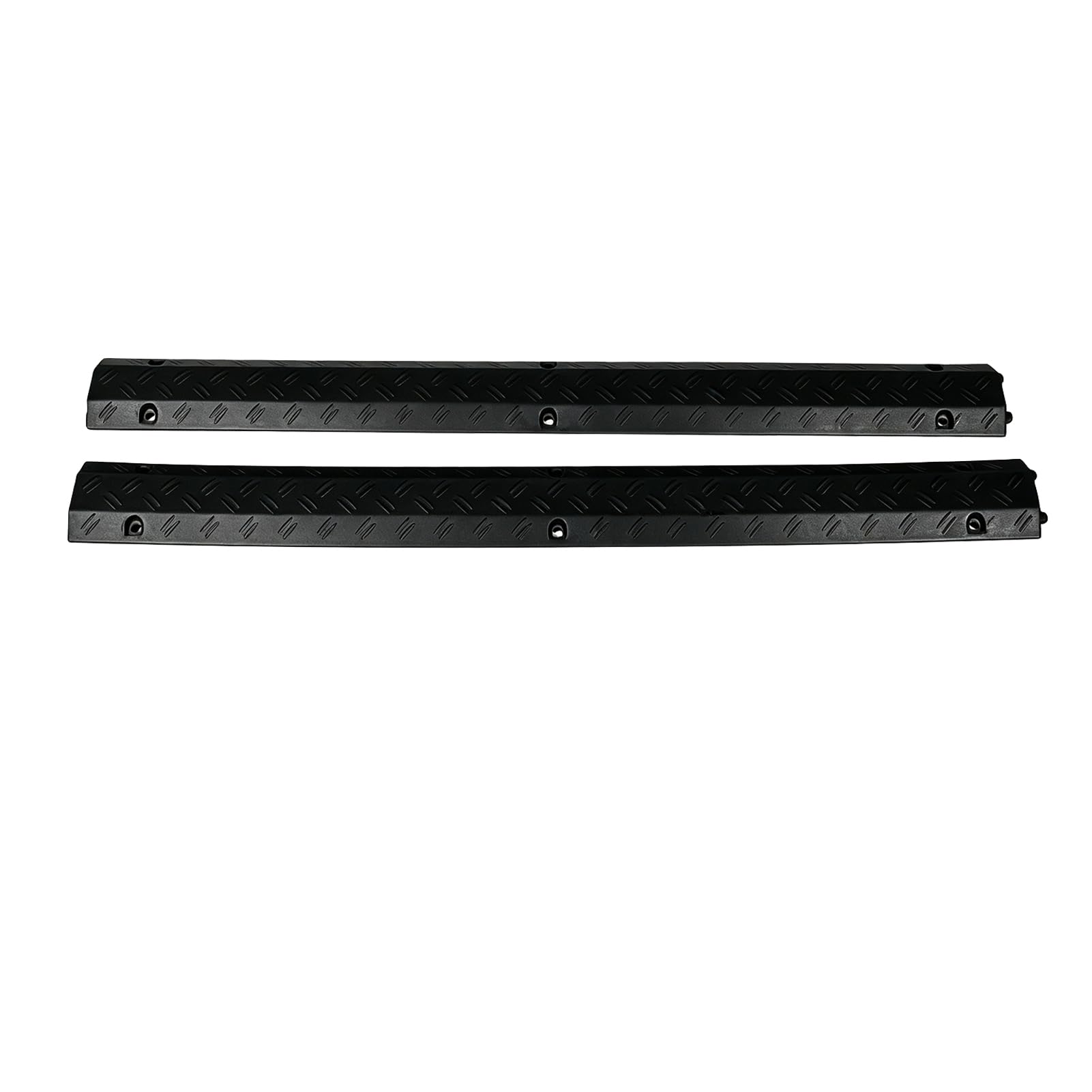 Zunate Rampa Entrelazada Modular de Seguridad Antideslizante, Protector de Cable Resistente, Paquete de 2 Cubiertas de Cable de Goma Negra para Piso, Protección de Alambre de 39,37 Pulgadas para