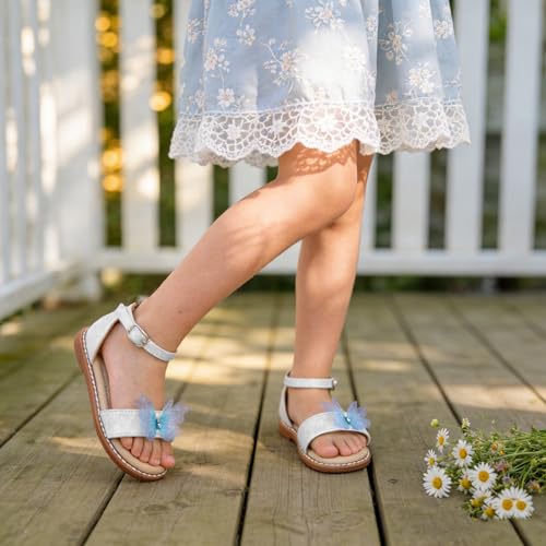 Image of Girls Dress Sandals Comfy Hook and Loop Summer Shoes for Toddlers