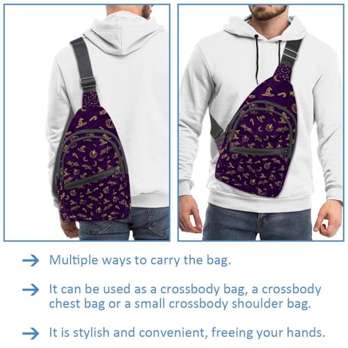 Bolso bandolera con diseño de pavo real, mochila de pecho impermeable y unisex 2