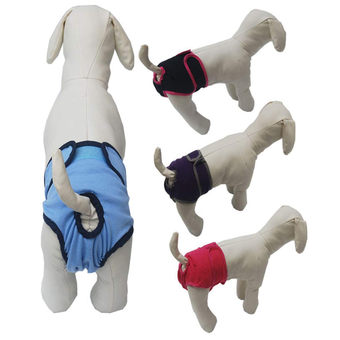 Pantaloni per Pannolini Lavabili Riutilizzabili per Pannolini per L'igiene del Cucciolo di Cane Femmina,Pink,L