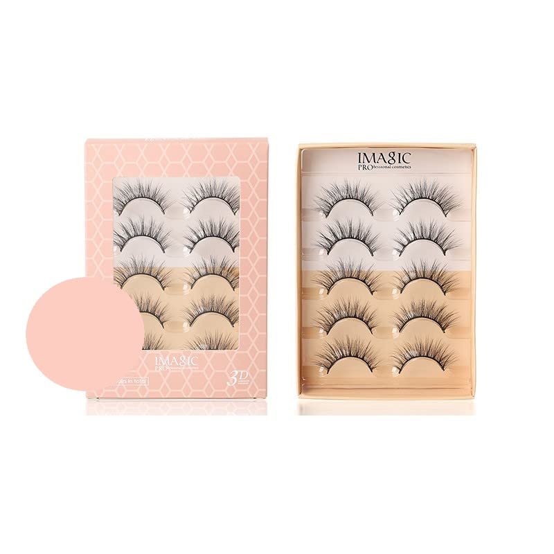 Imagic Beauty Makeup Handmade Messy Cross Style False Eyelashes Pack of 5 Pairs (F02)