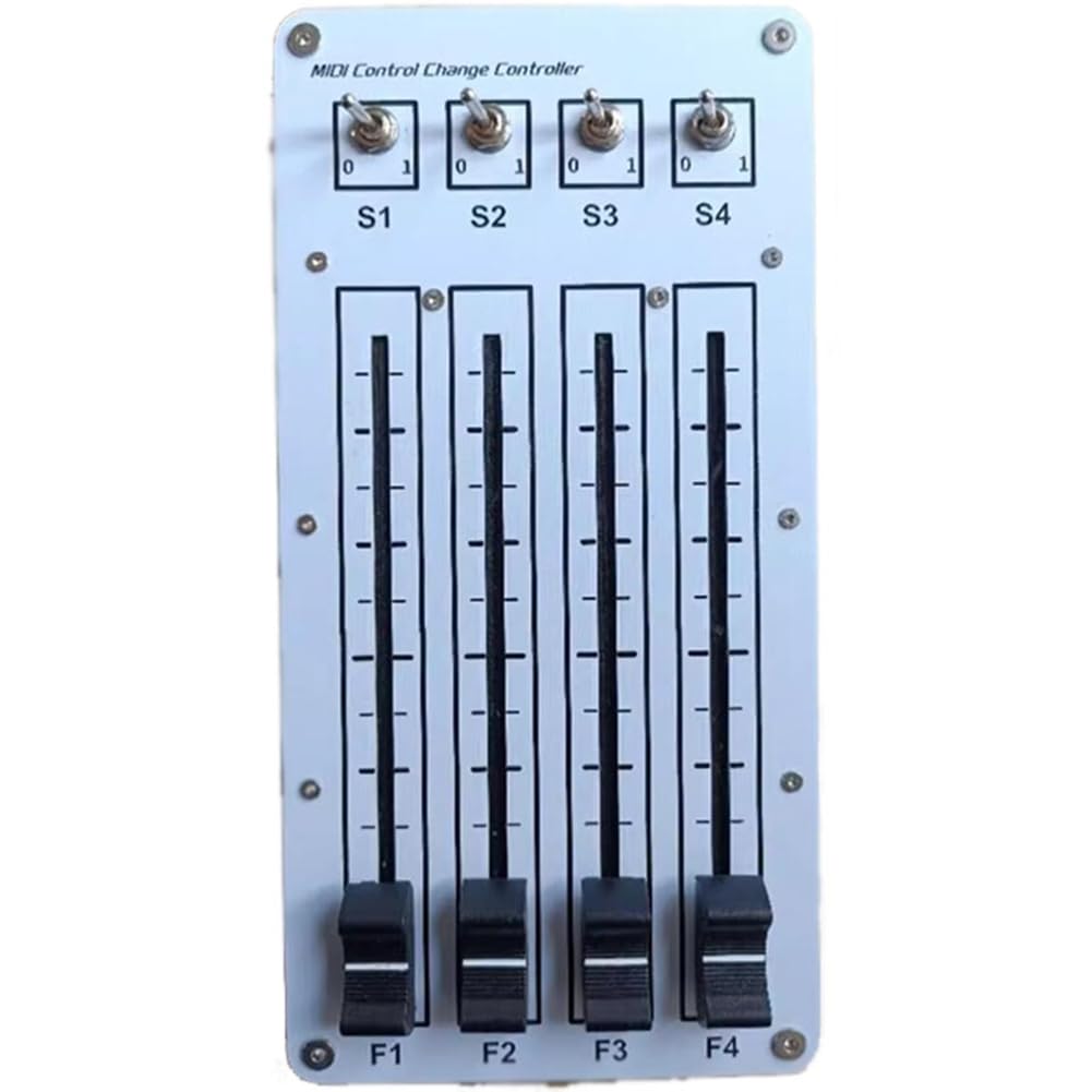 Controlador MIDI USB con Faders y 4 Interruptores para Software de Música en Computadora.
