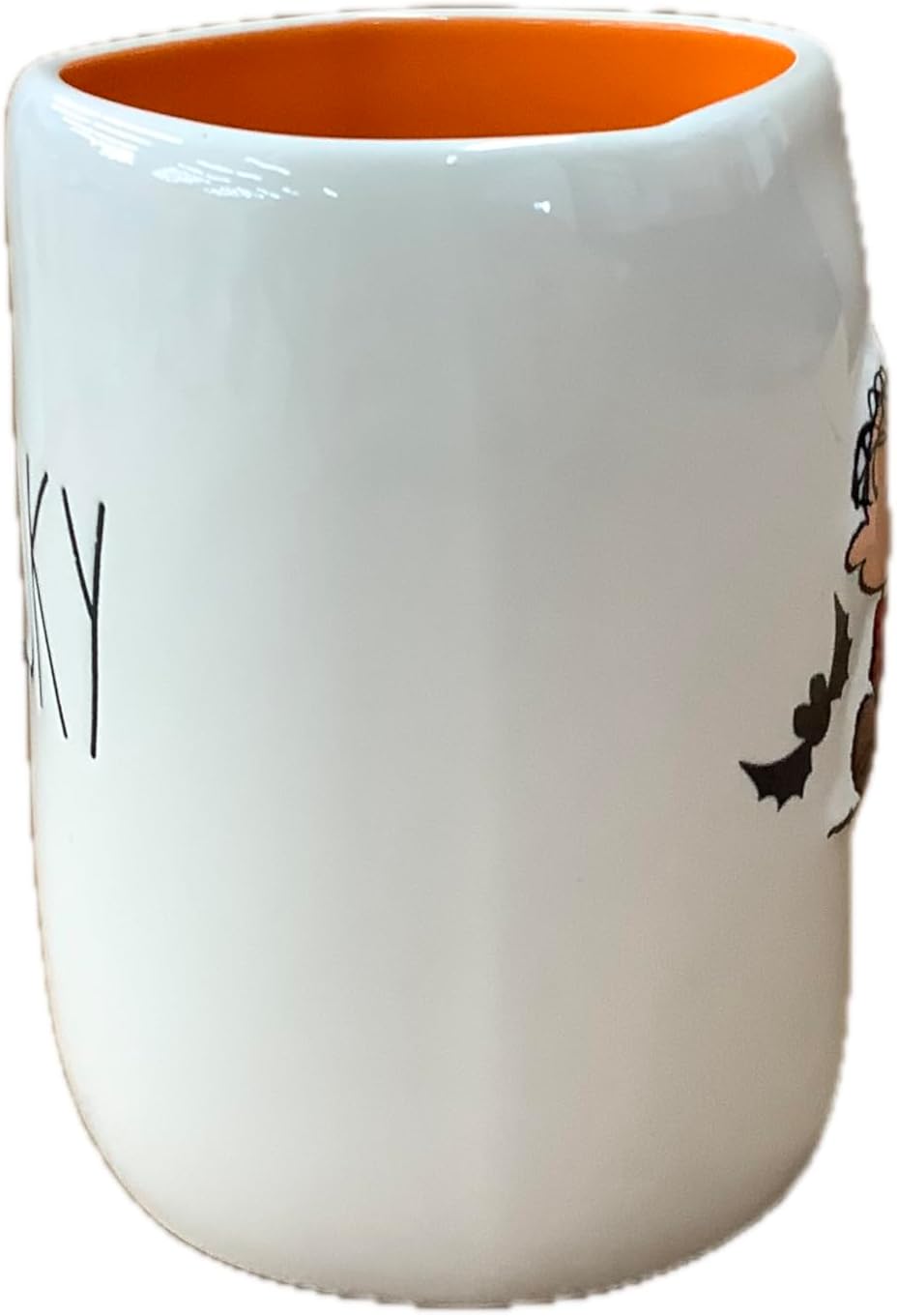 Rae Dunn Peanuts Halloween Ceramic Coffee Tea Mug, Charlie Brown & Bats (Spooky) - Image 2
