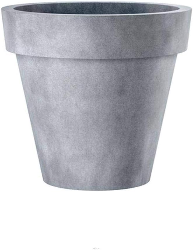 Esteras - EmsaFibreglass/Composite Tray Ext. Pot Ø 97 cm H 90 cm Grey - Height: 90 cm - Colour: Cement Grey