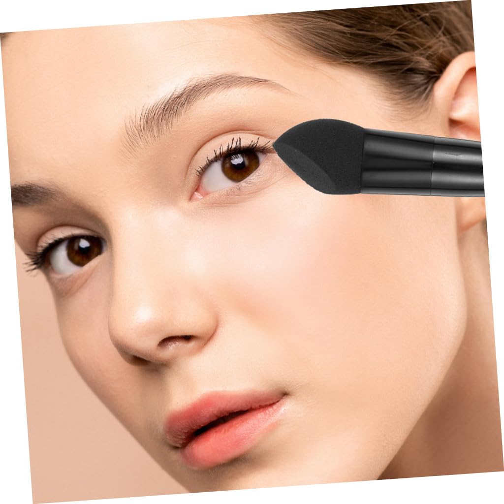 Esponjas De Maquillaje Flexibles y Pinceles De Esponja 6 Piezas Tamaño Portátil Para Productos De Belleza Uso Diario Profesional Kit Cosmético Rosa y Negro