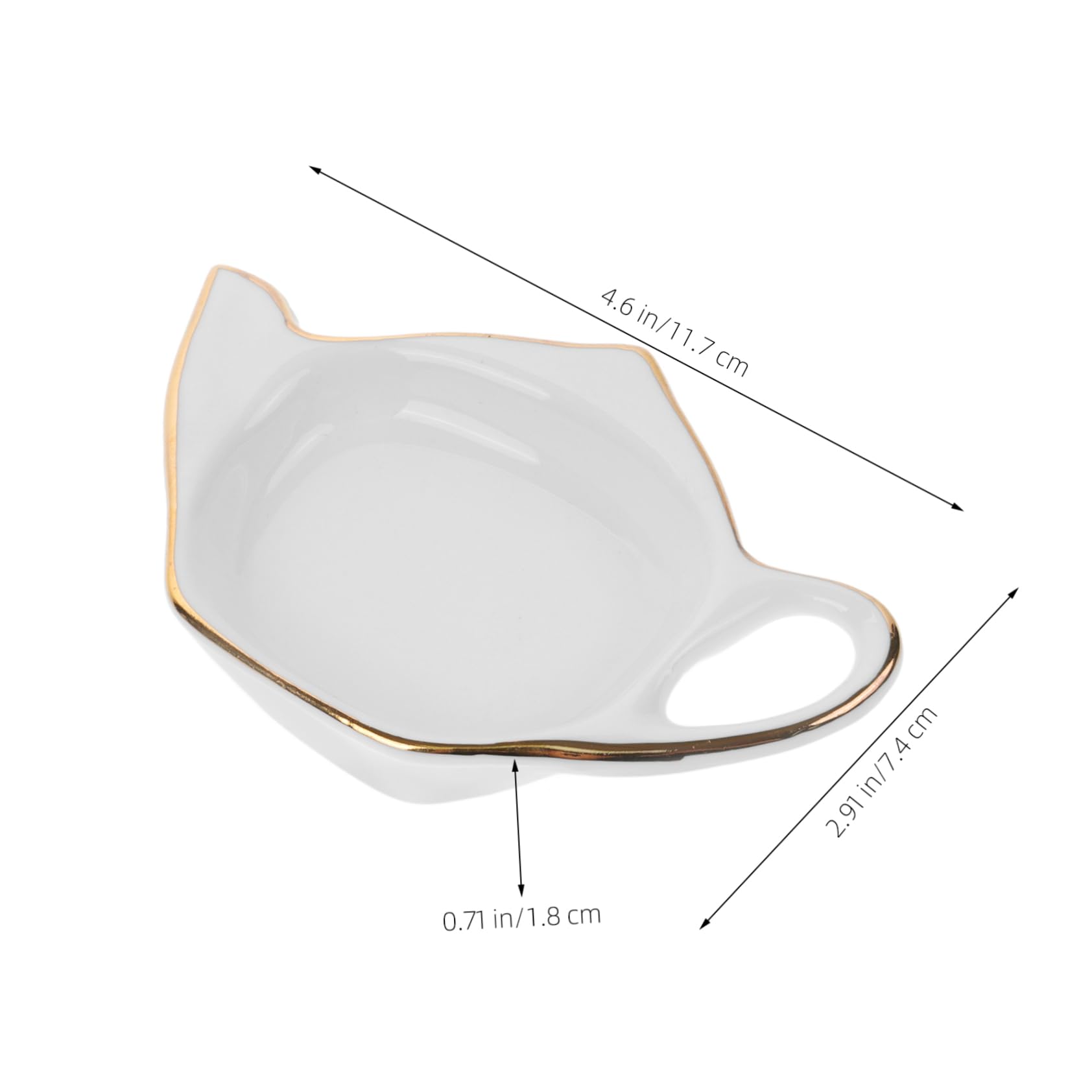 Ciieeo 4pcs Ceramic Teapot Shape Coasters Tea Bag Holder Dipping Dish for Tea Cup