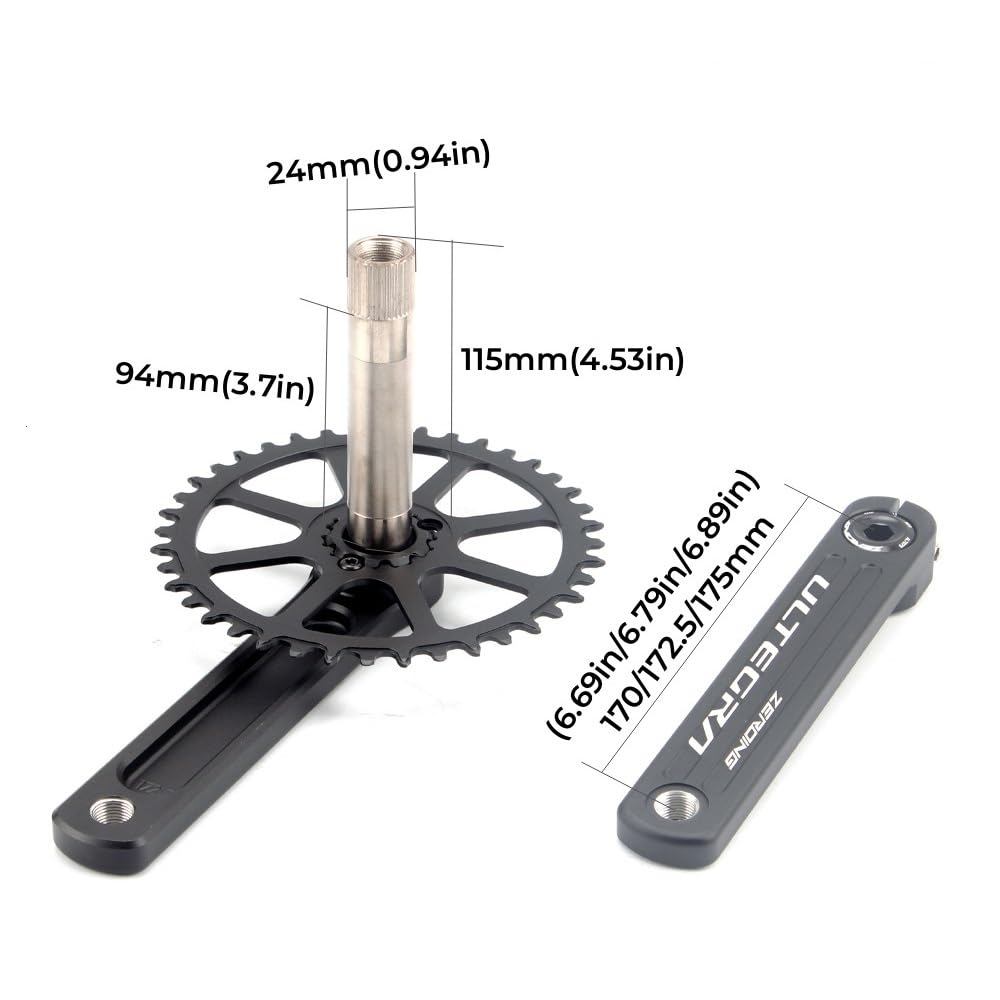 Amazon.co.jp: クランクセット 170mm クランクアームセット 40T 42T