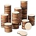 Boao 2,5 cm unlackierte Holzscheiben rund Scheibe Kreis Holzstücke Holzstücke Ornamente für Handwerk und Dekoration (200 Stück)