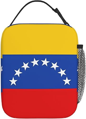 Miniatura 2 de Bolsa de comida con la bandera de Venezuela para viajes, trabajo, picnic, bolsa de almuerzo, bolsa de almuerzo reutilizable con aislamiento