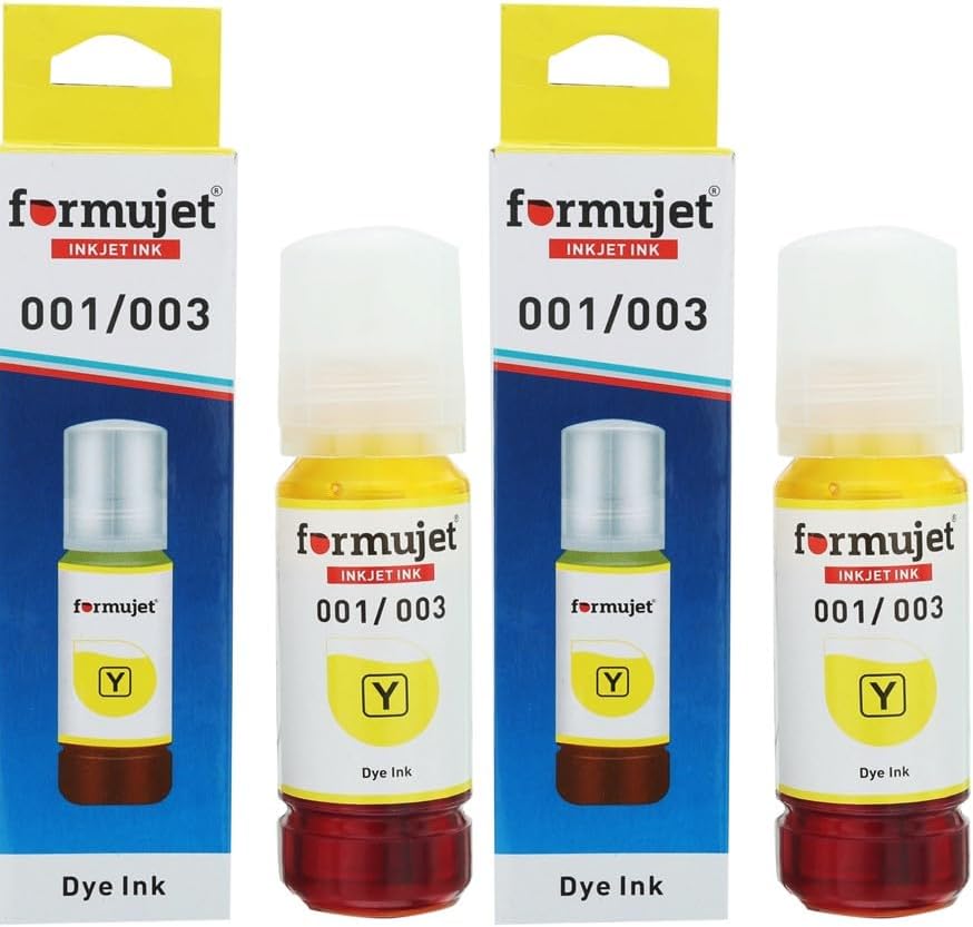 Formujet EP 003 Refill Dye Ink 70g Yellow 2Pc Compatible for Epson Eco ...