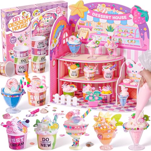 Toylink Cocinita Infantil, Set DIY Mini Tienda de Postres, Accesorios para Cocinita y Cocina de Juguete, Kit Manualidades Niños, Regalo para Niñas y Niños 6 7 8 9 10 Años