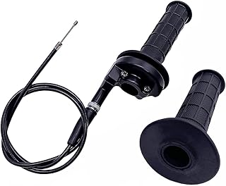 Auto-Moto Twist Throttle Cable Housing Grips Set for Mini Bike Pit Bike Dirt Bike MOTOVOX MBX10 MBX11 and Warrior MB165 MB200 5.5HP 6.5HP196cc